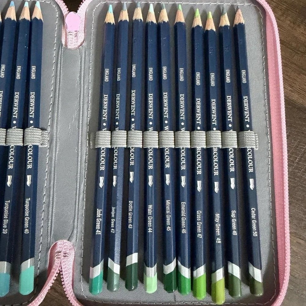 Derwent Watercolor Pencil Set of 72 England Pink Case 2 Lyra Rembrandt Splender